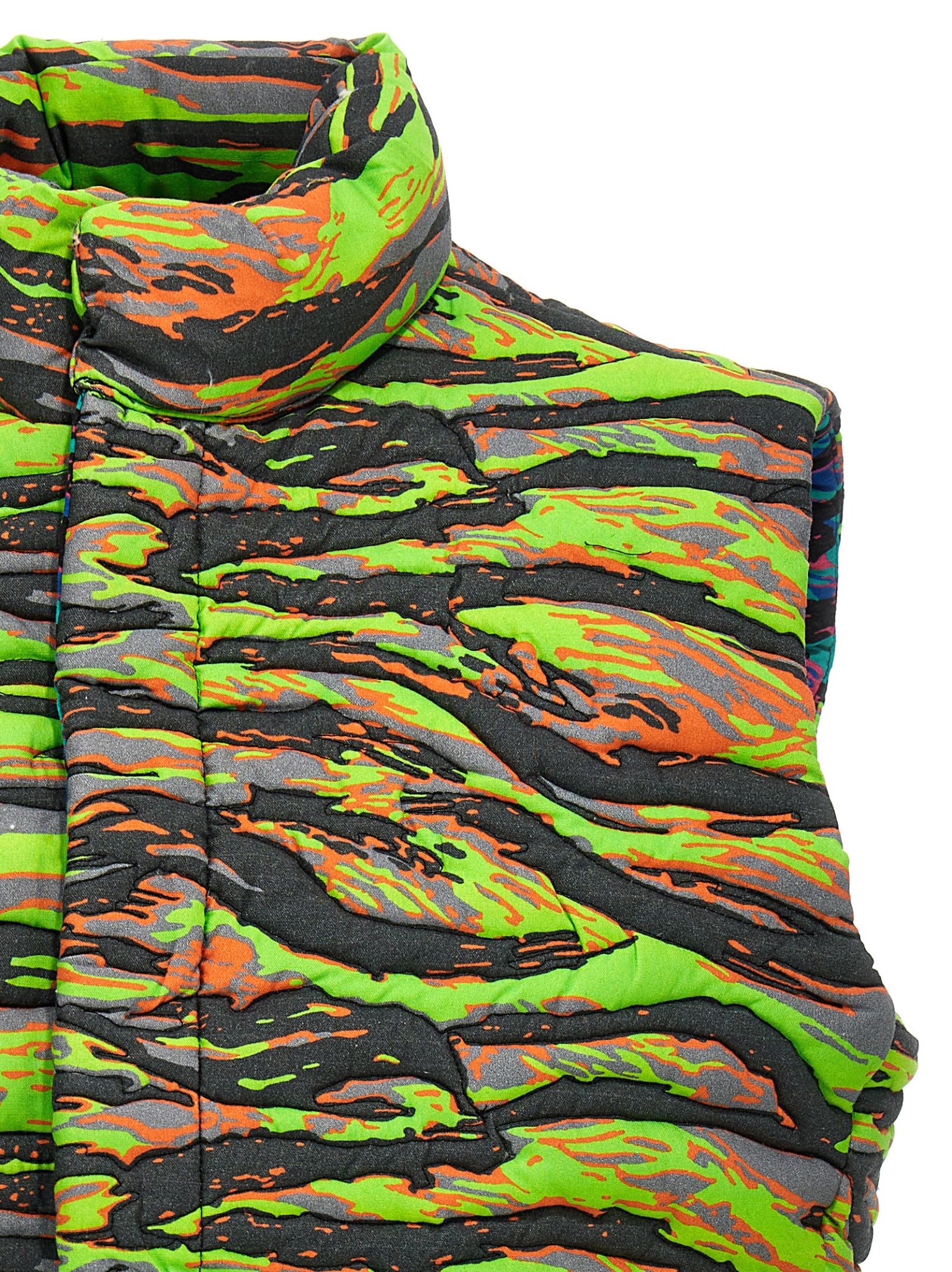 [ERL] Down Vest SS23 ERL06J007GREENRAVECAMO