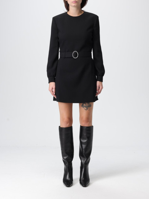 [Saint Laurent] Long sleeve dress FW25 819619Y012W 1000