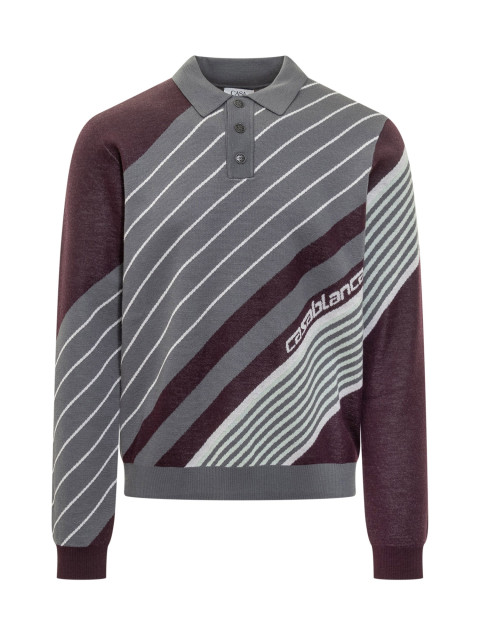 [Casablanca] Knitwear FW25 MAW25KW110301 AUBERGINE