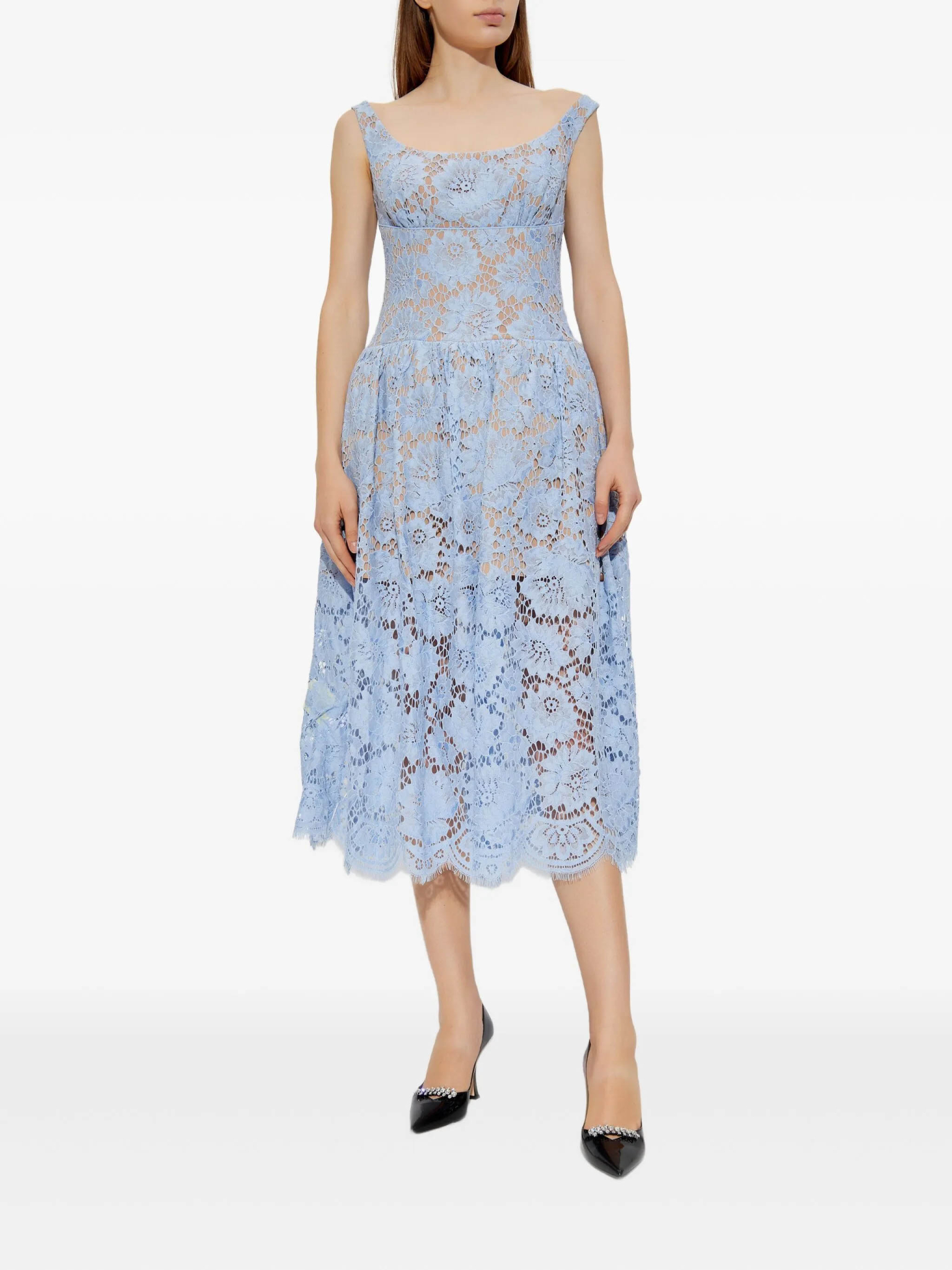 [SELF PORTRAIT] Sleeveless dress FW25 AW25088MABLBLUE