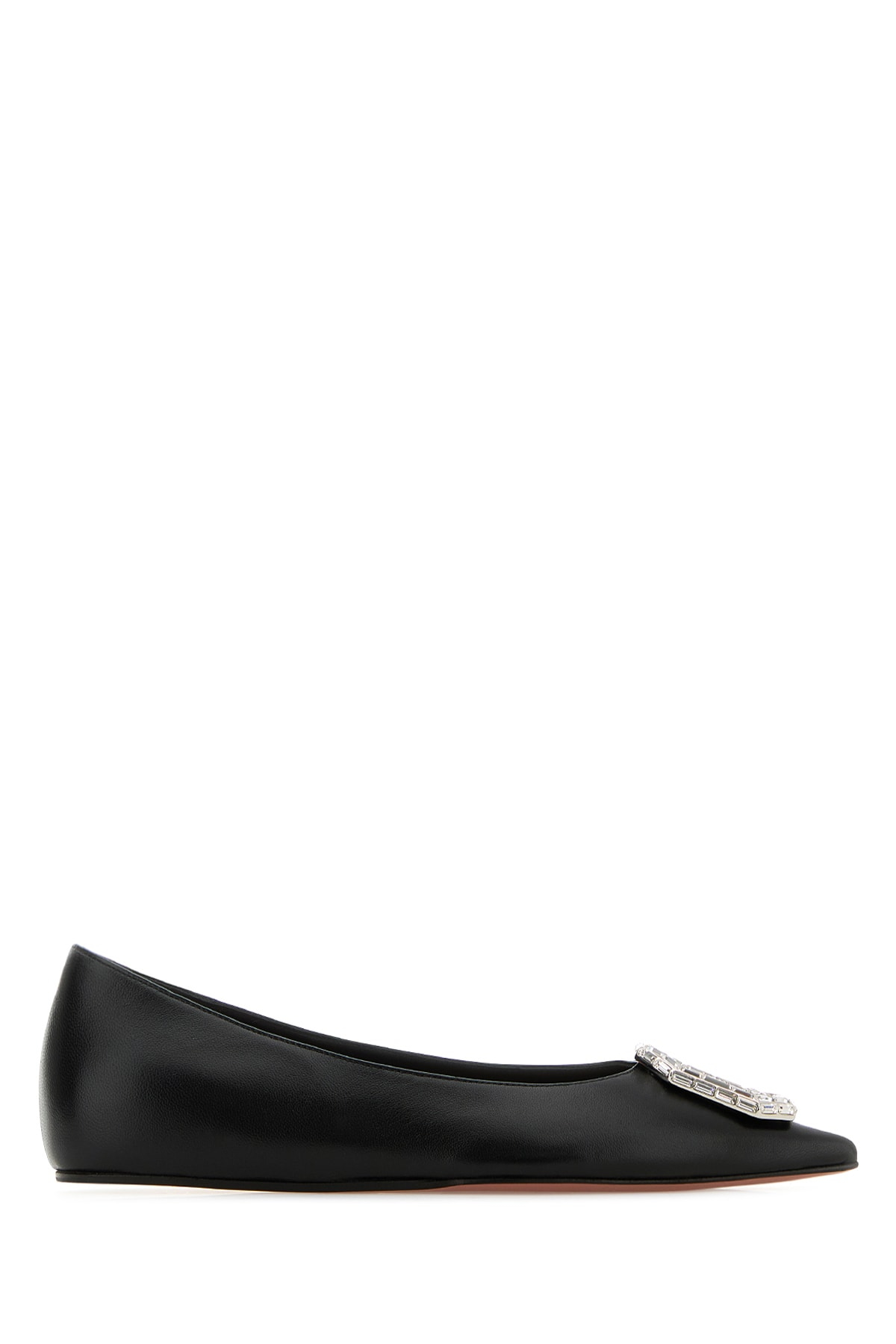[Amina Muaddi] Flat shoes FW25 CAMELIAFLAT BLKWHT