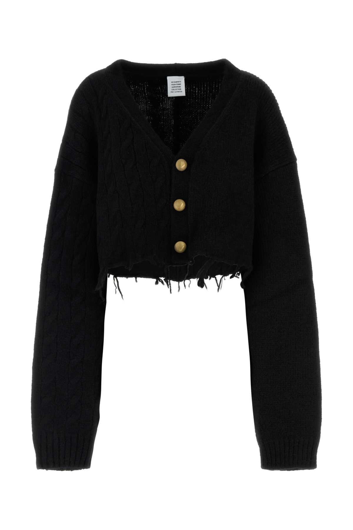 [Vetements] Cardigan FW24 WA65KN276B BLACK