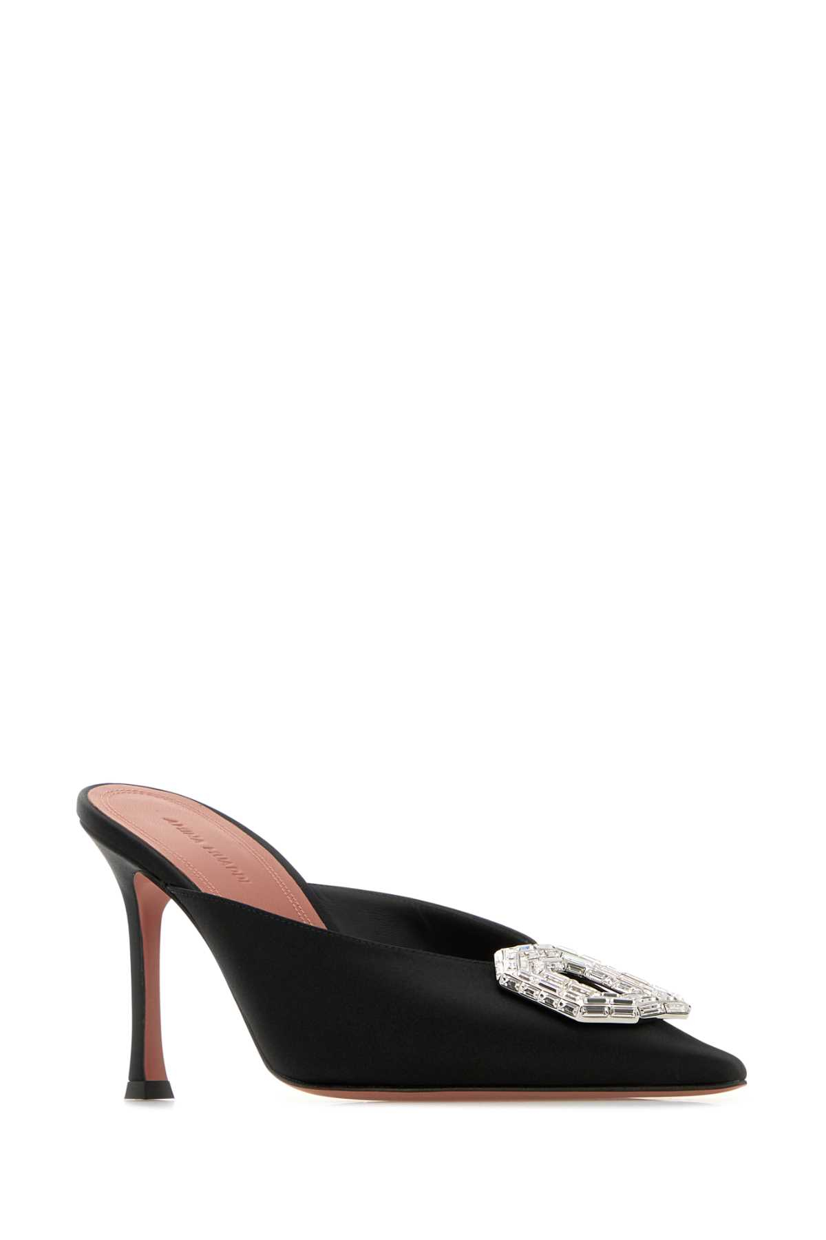 [Amina Muaddi] Sandals FW25 CAMELIAMULE90 BLKWHT