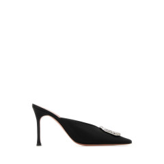 [Amina Muaddi] Sandals FW25 CAMELIAMULE90 BLKWHT