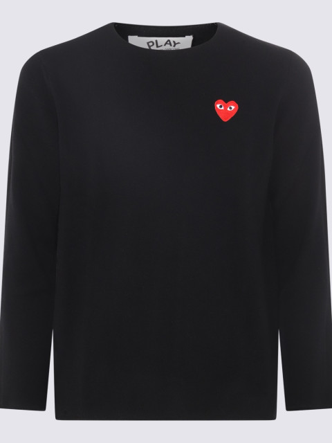 [COMME DES GARCONS PLAY] Sweatshirt CO P1N068BLACK