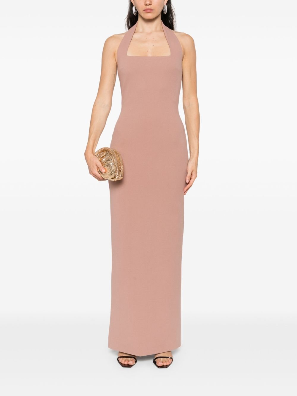[Solace London] Sleeveless dress FW25 OS44047COCOA
