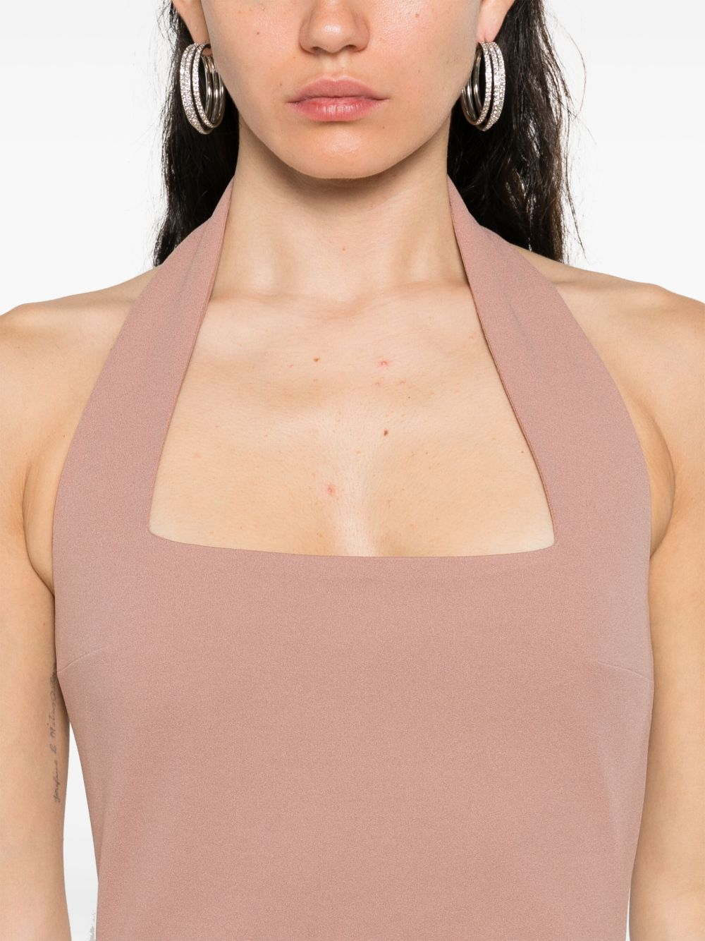 [Solace London] Sleeveless dress FW25 OS44047COCOA
