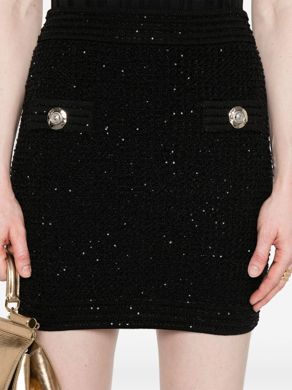 [Balmain] Midi skirt FW25 FF1LB015KI740PA