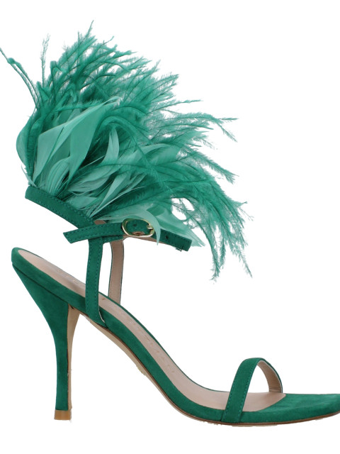 [Stuart Weitzman] Sandals SS25 PLUME100RFSSD582ESMERALDA