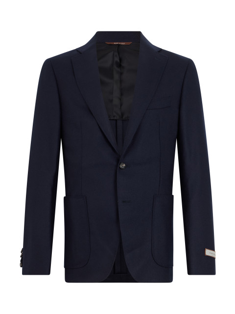 Single breasted jacket in a wool and silk blend