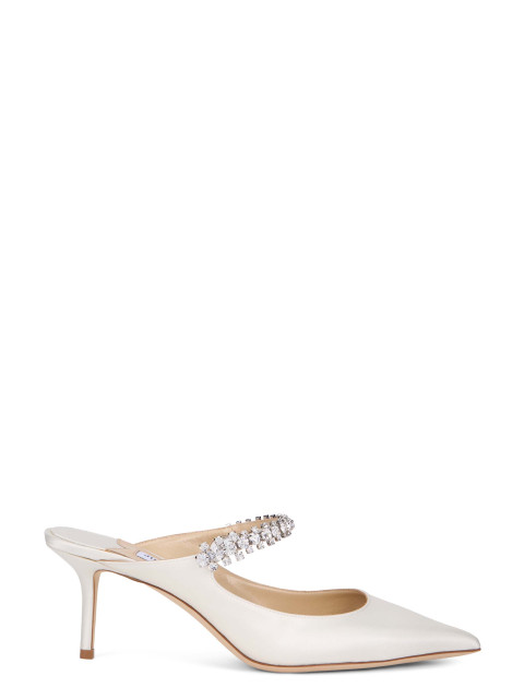Pointed décolletage with rhinestones