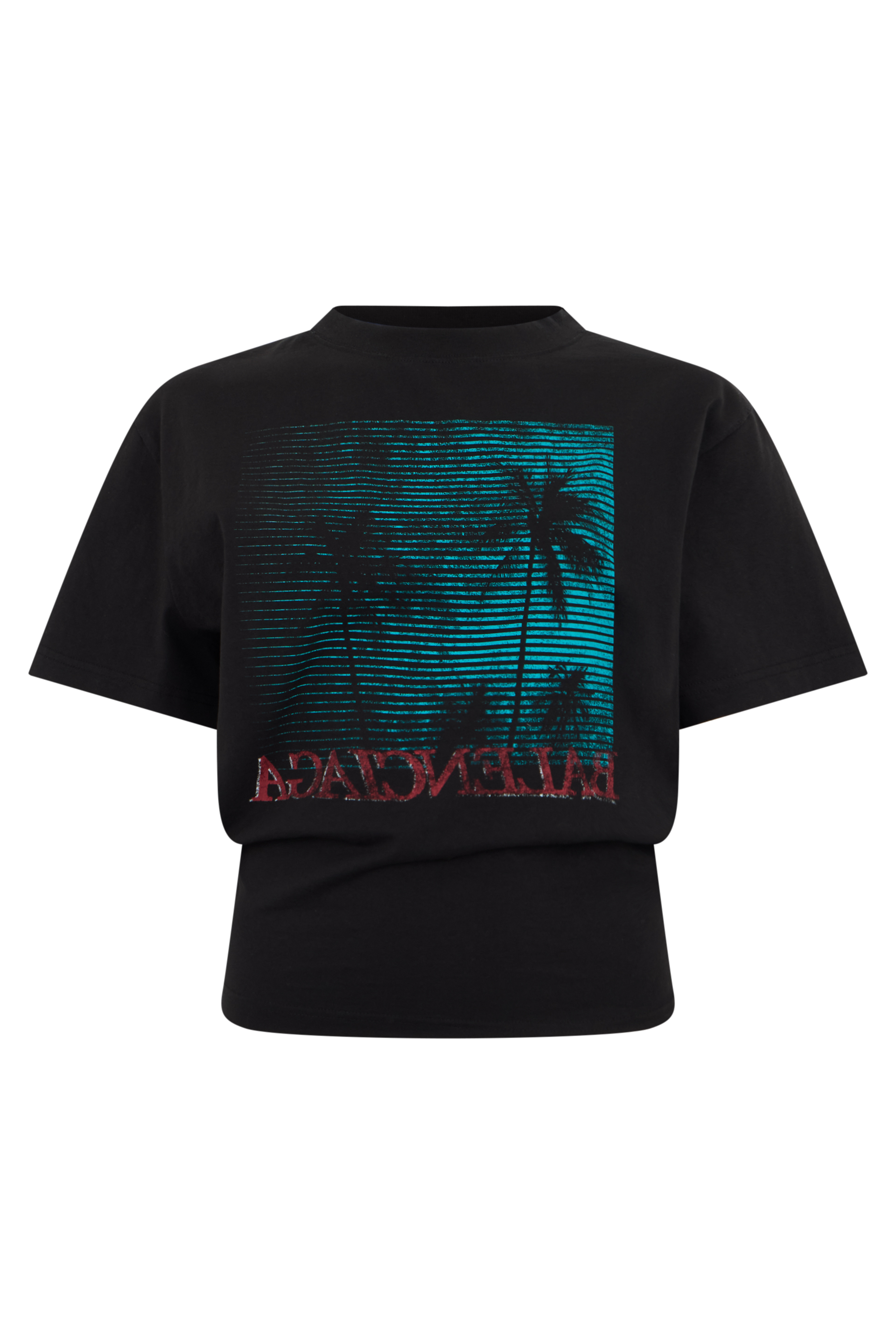 Crop T-shirt with Graphic Design