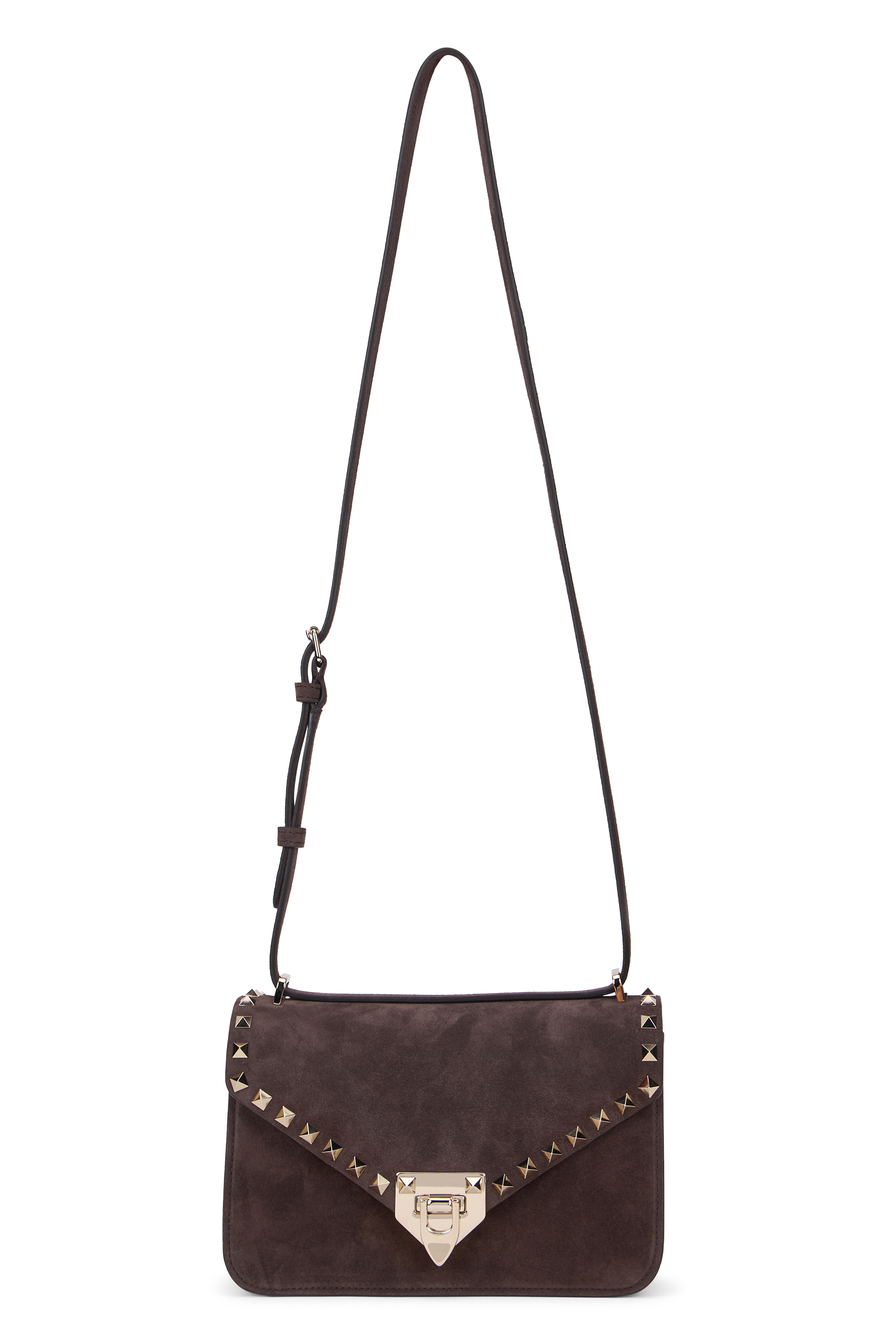 Rockstud small shoulder bag in suede