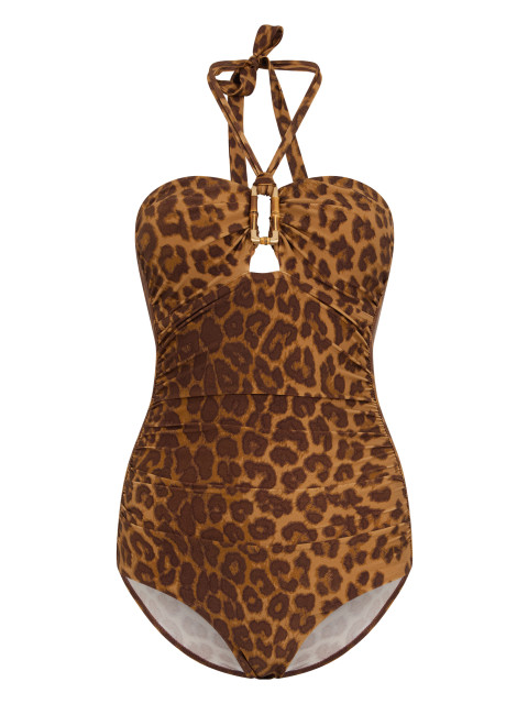 One-piece with animal print