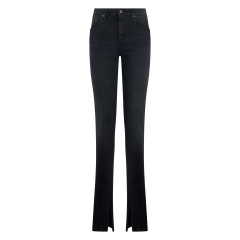 High-waisted skinny jeans