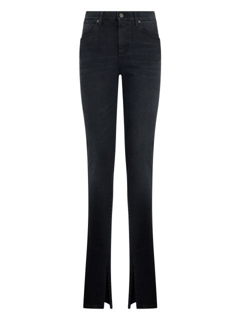 High-waisted skinny jeans