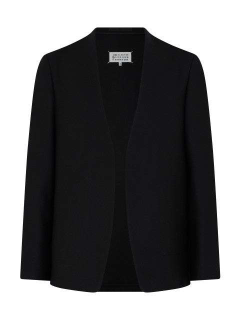 Open jacket in virgin wool