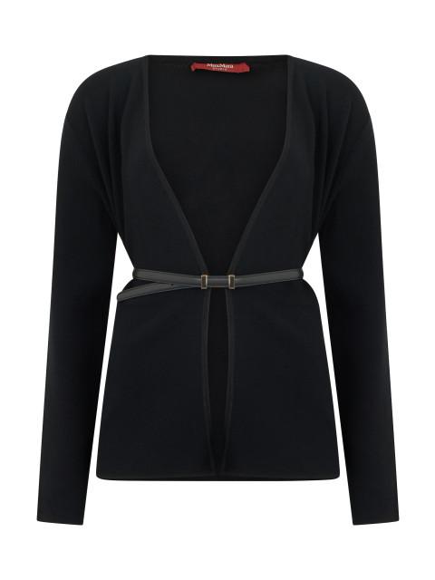Cardigan with a thin belt