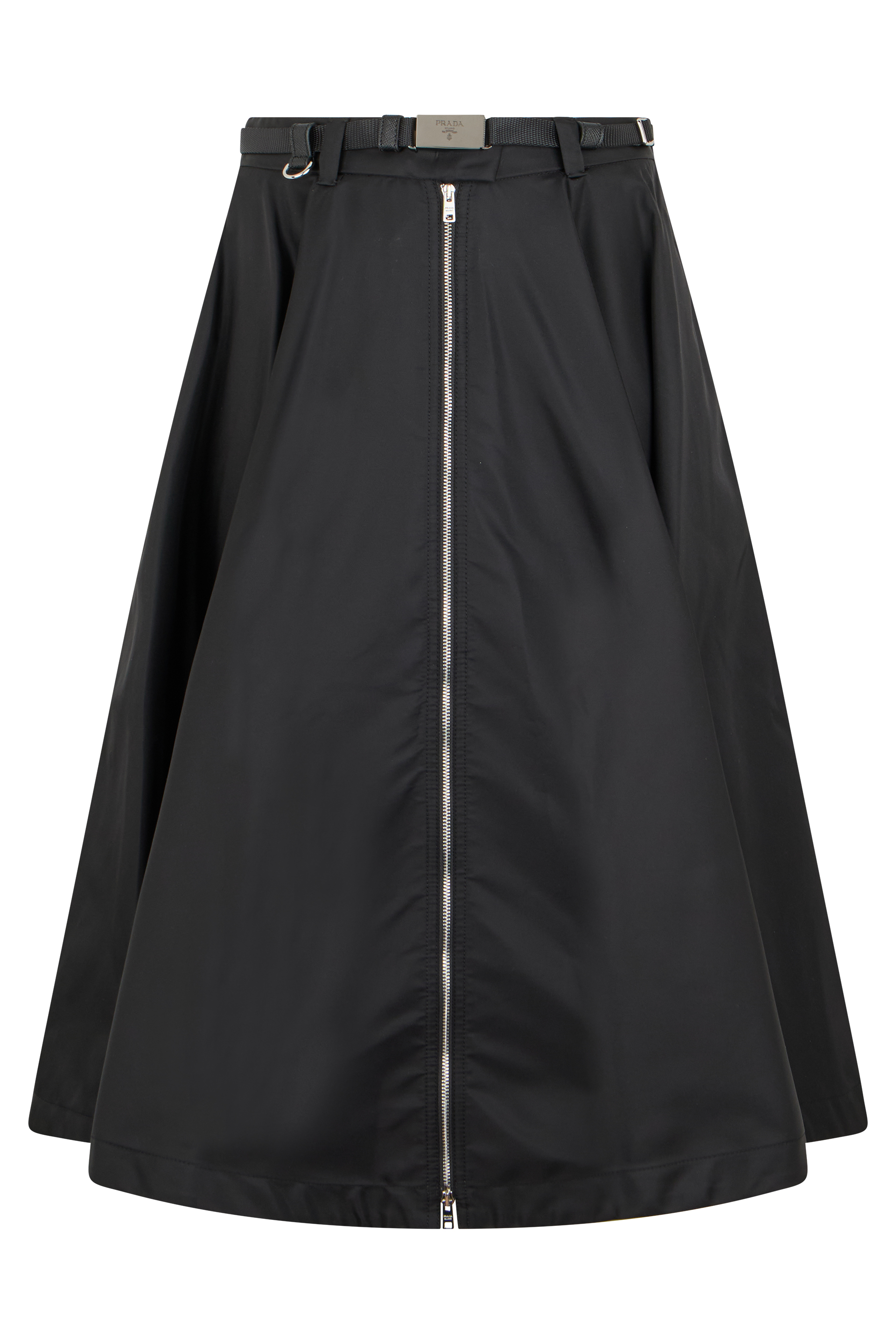 Wide skirt with zipper
