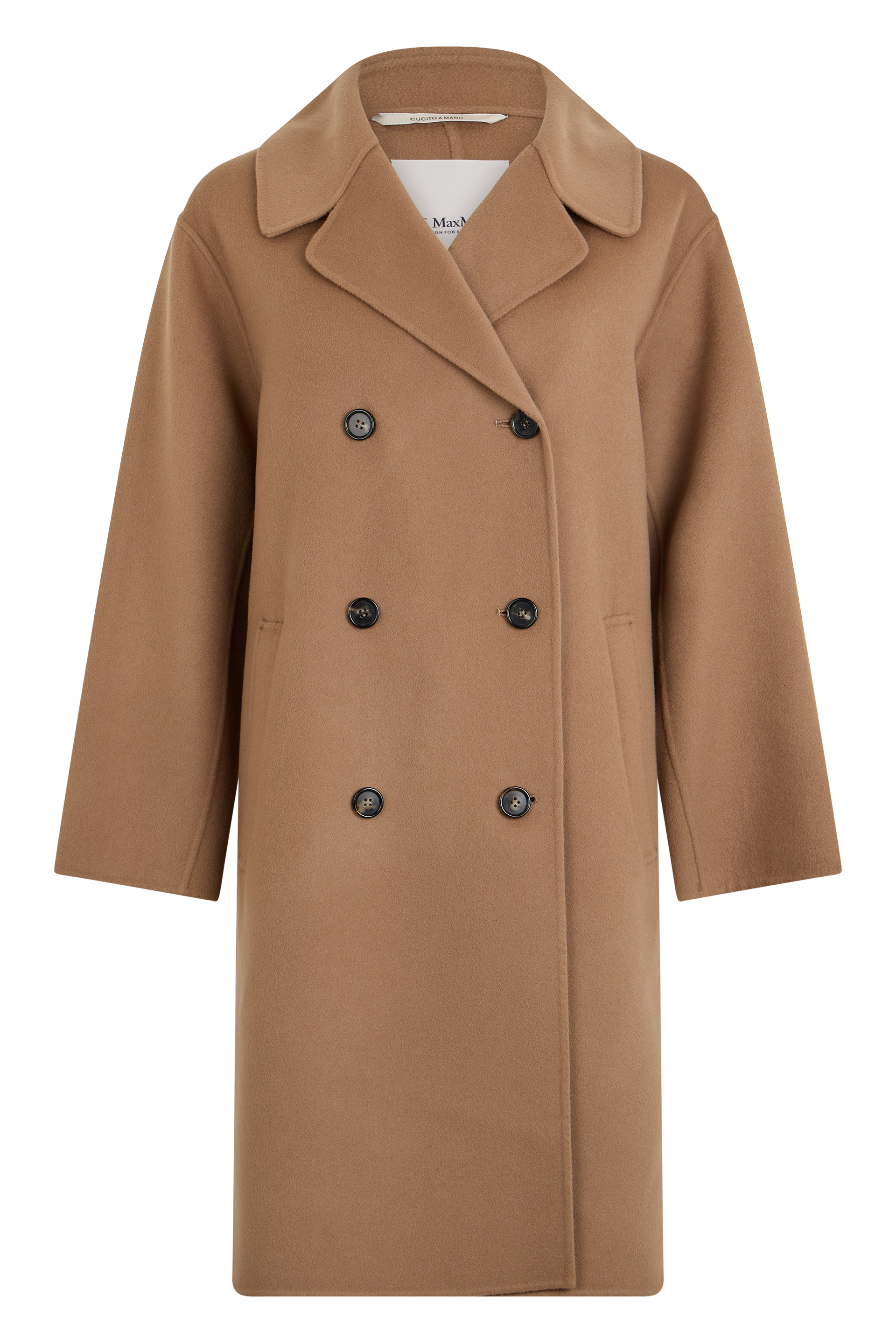 Double-breasted coat in virgin wool