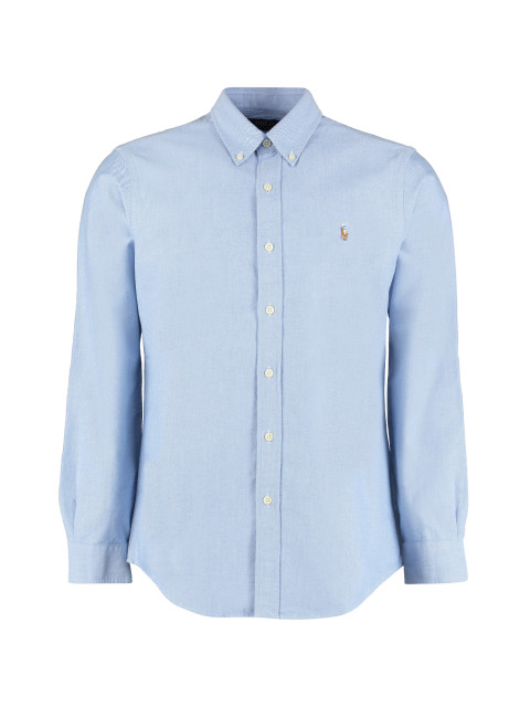 Button-down collar cotton shirt
