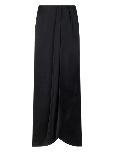 Long skirt with draping