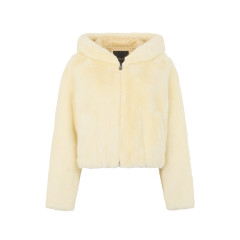 Jacket with synthetic fur