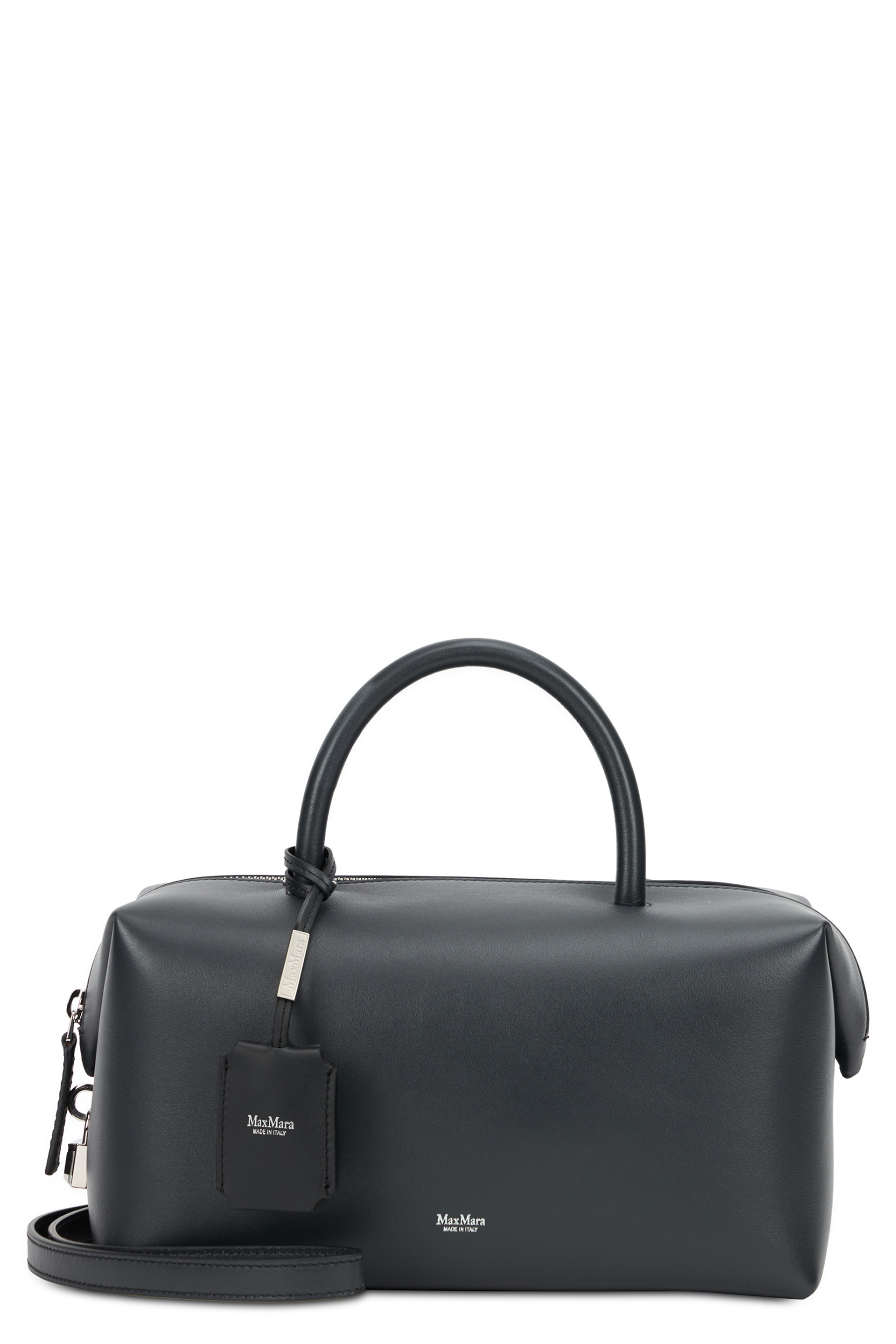Handbag with handles and shoulder strap