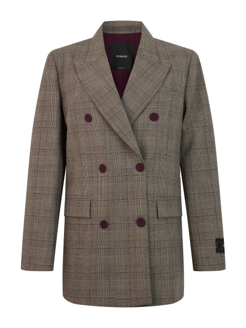 Double-breasted jacket in jacquard