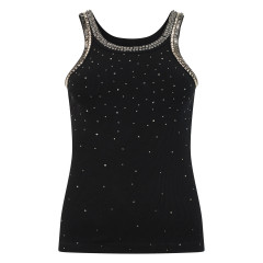 Top sleeveless with rhinestones