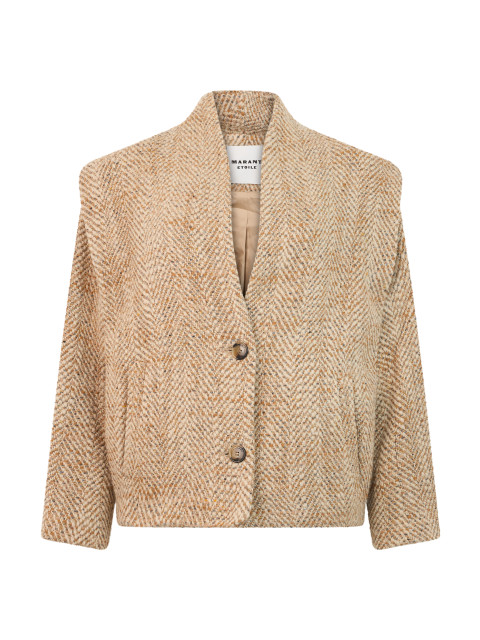 Cropped jacket with buttons