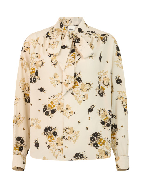 Floral shirt with bow