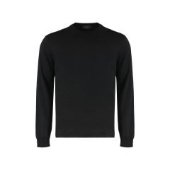 Sweater with round neck in wool