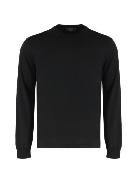 Sweater with round neck in wool