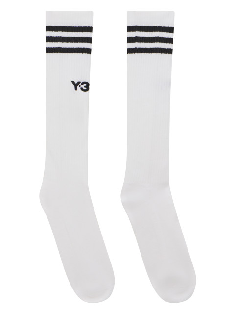 Knee-high socks with stripes