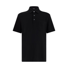 Short sleeve polo in cotton