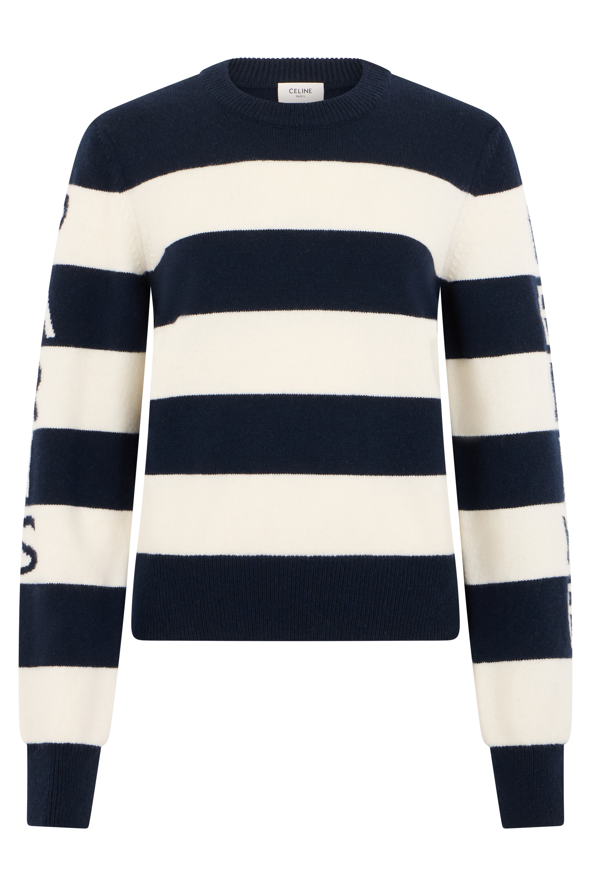 crew neck sweater in cashmere and wool