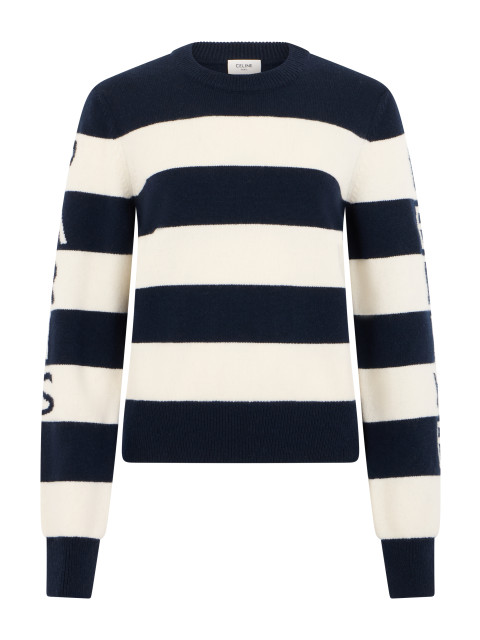 crew neck sweater in cashmere and wool