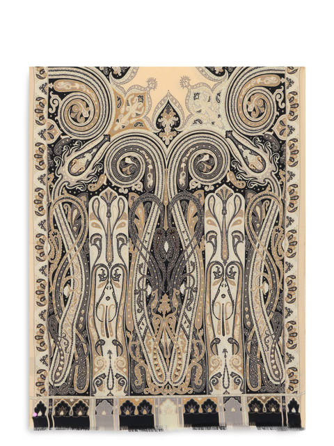 Scarf with paisley print