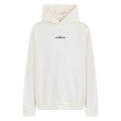 Hoodie in cotton with hood and embroidered logo