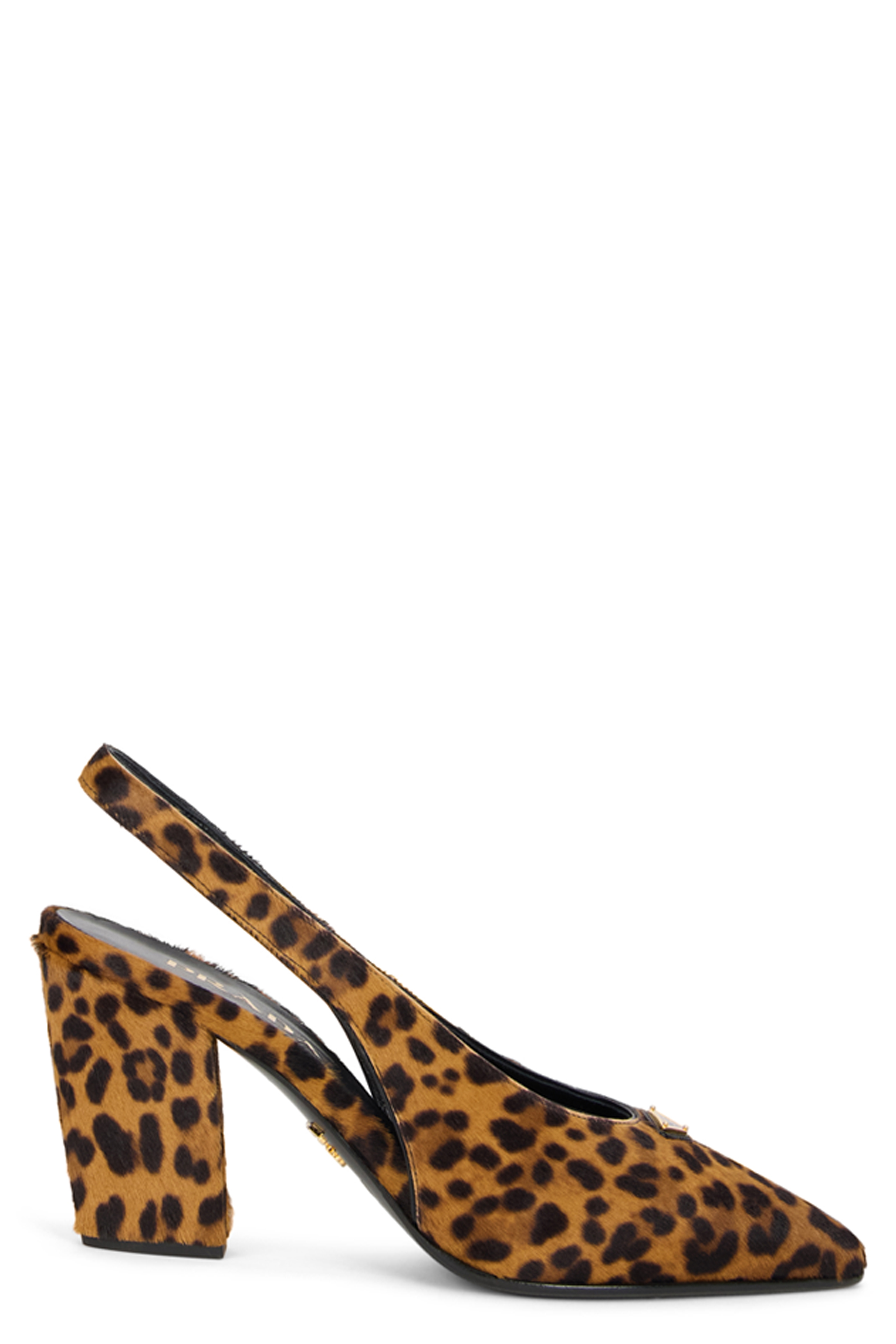 Slingback with animal print and heel