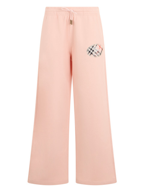 Cotton sports trousers with logo