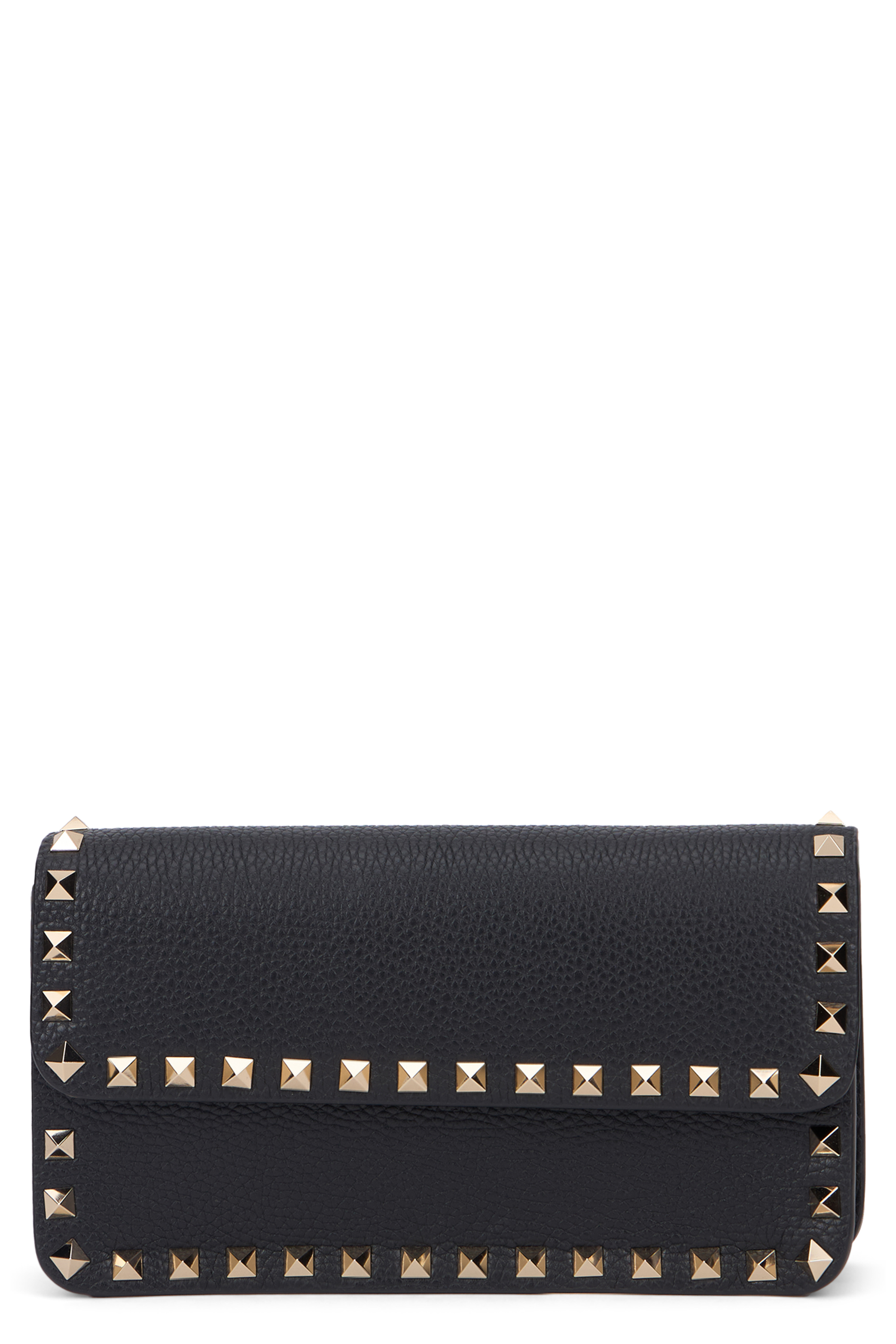 Rockstud clutch bag in leather