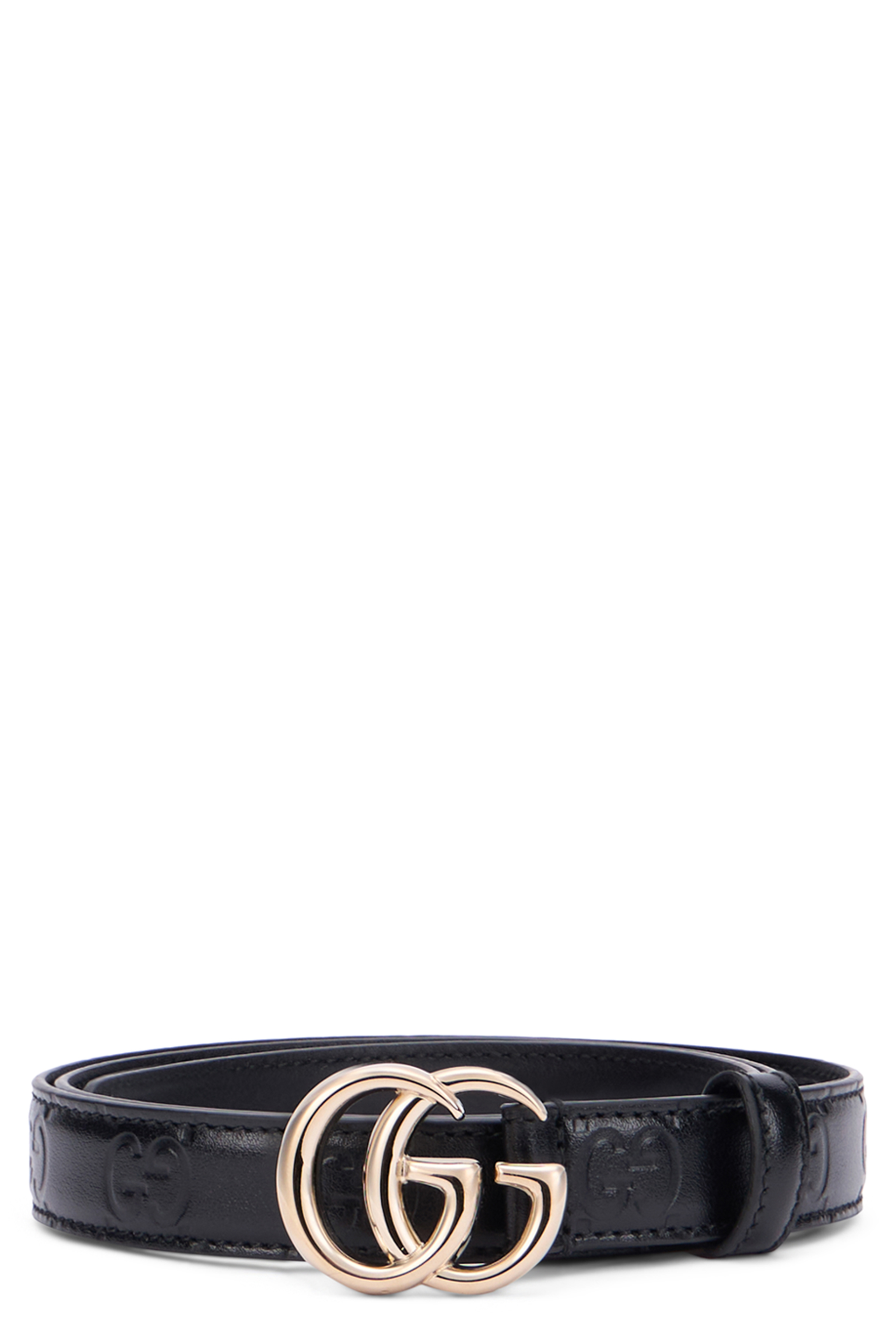 Thin leather belt