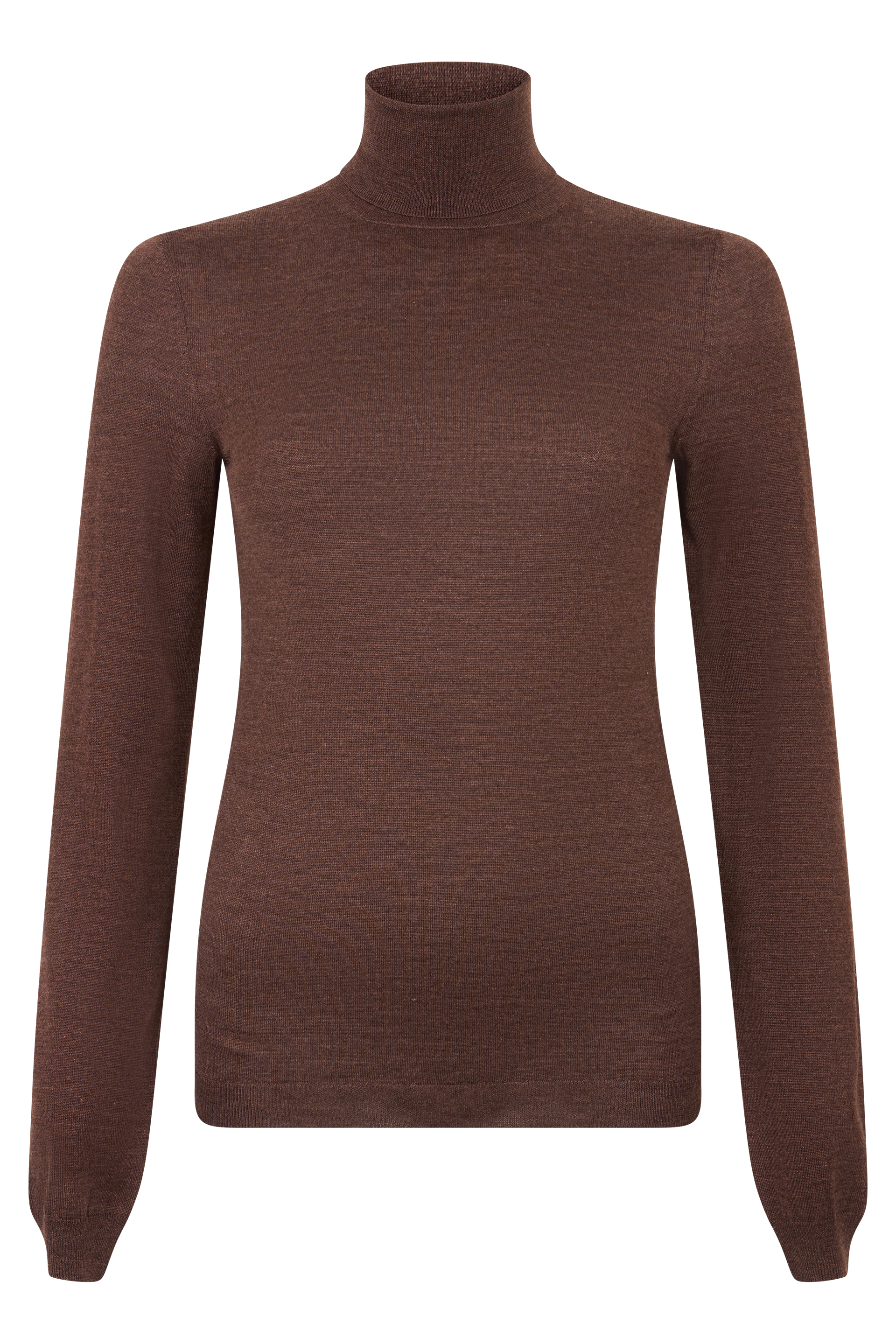 Turtleneck sweater in wool and silk