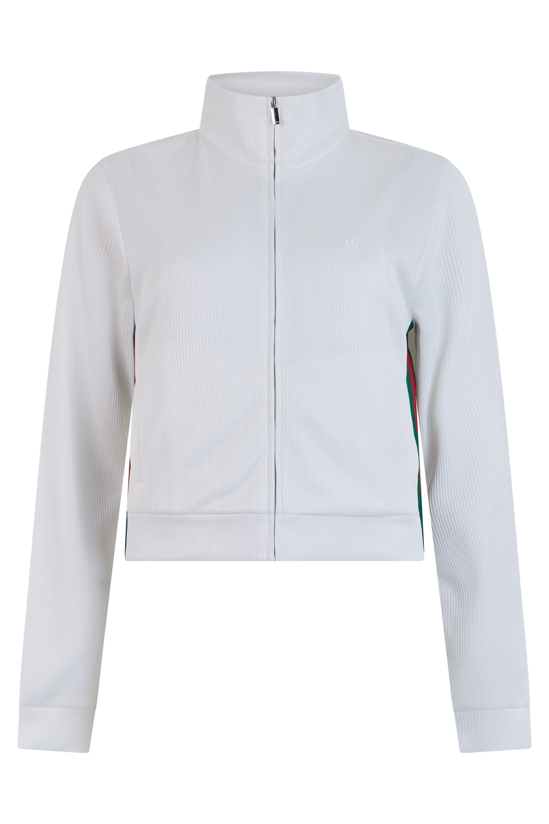 Zip hoodie in cotton ribbed jersey