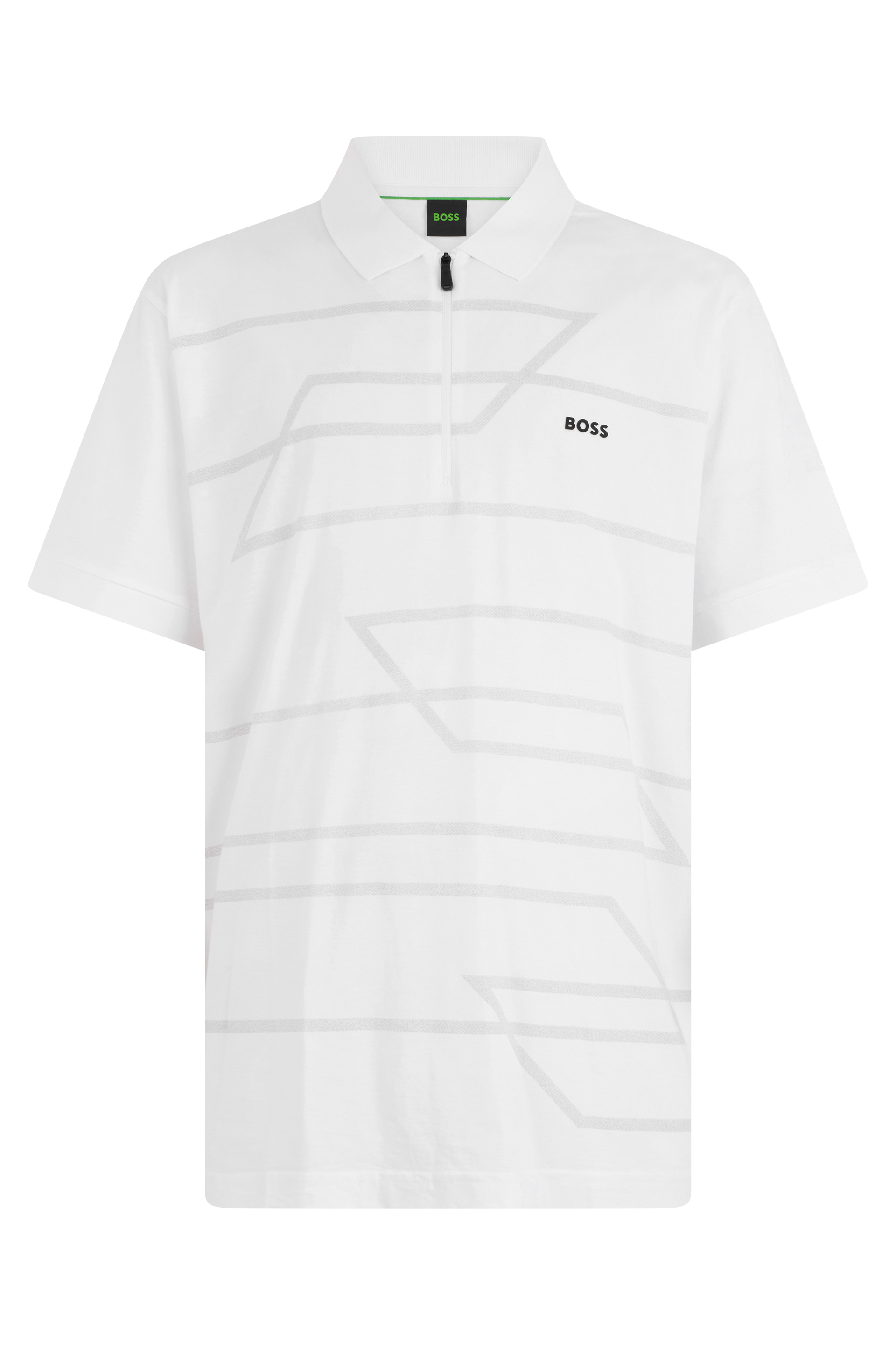 Cotton polo with zip
