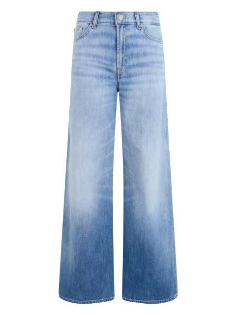 Denim trousers with a wide leg