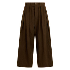 Wide pants with elastic waist