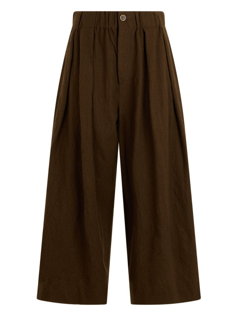 Wide pants with elastic waist